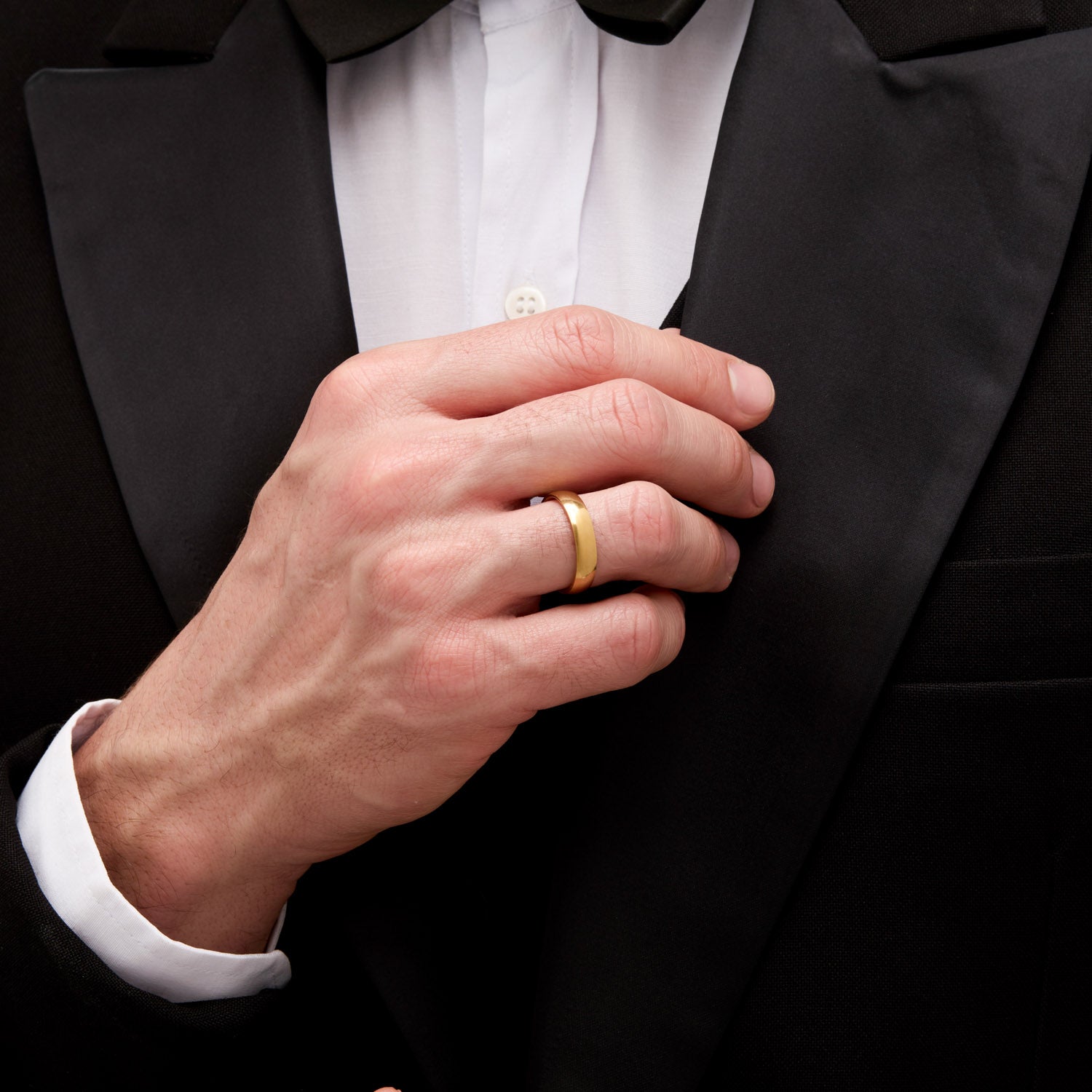 Par de Alianças Clássica 5MM Banhado em Ouro 18k
