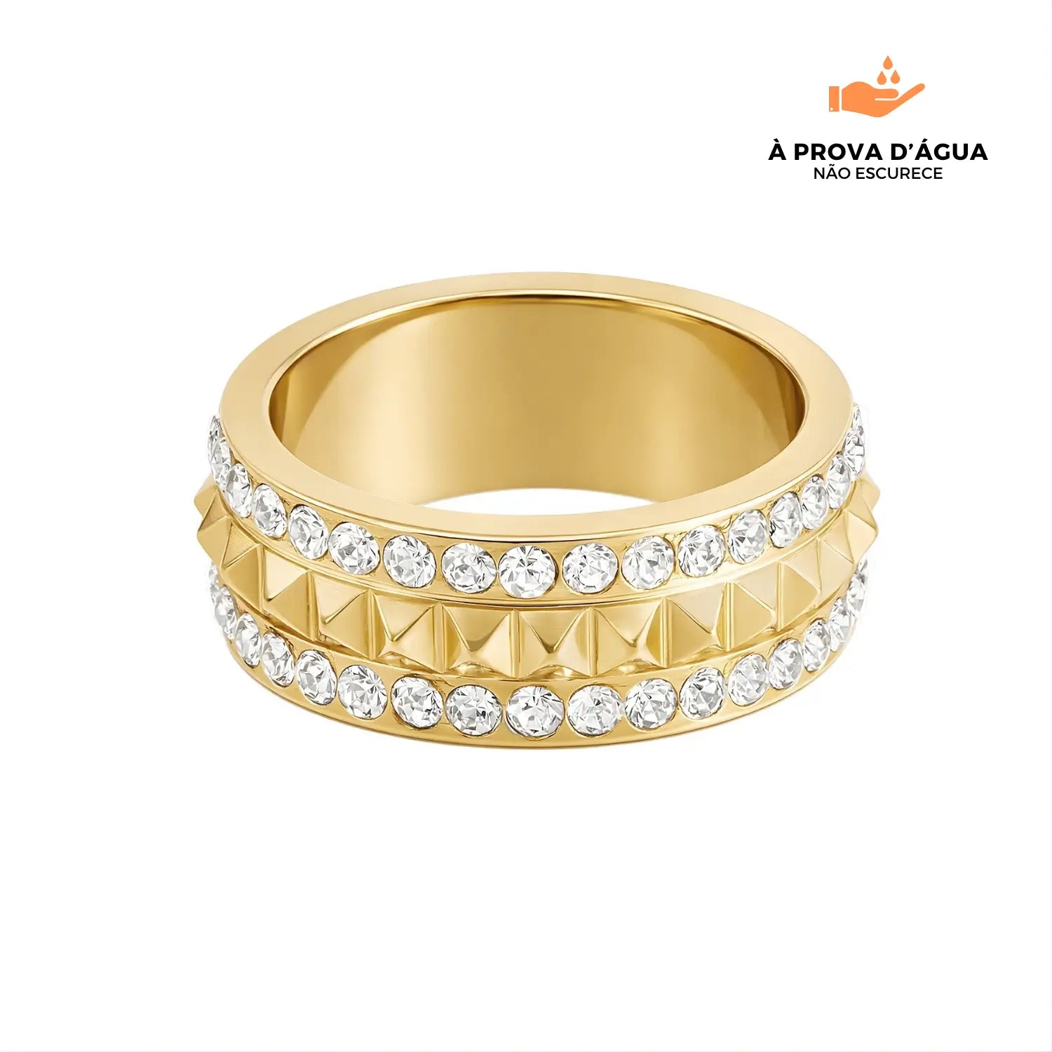 Anel Amálfi Banhado em Ouro 18k