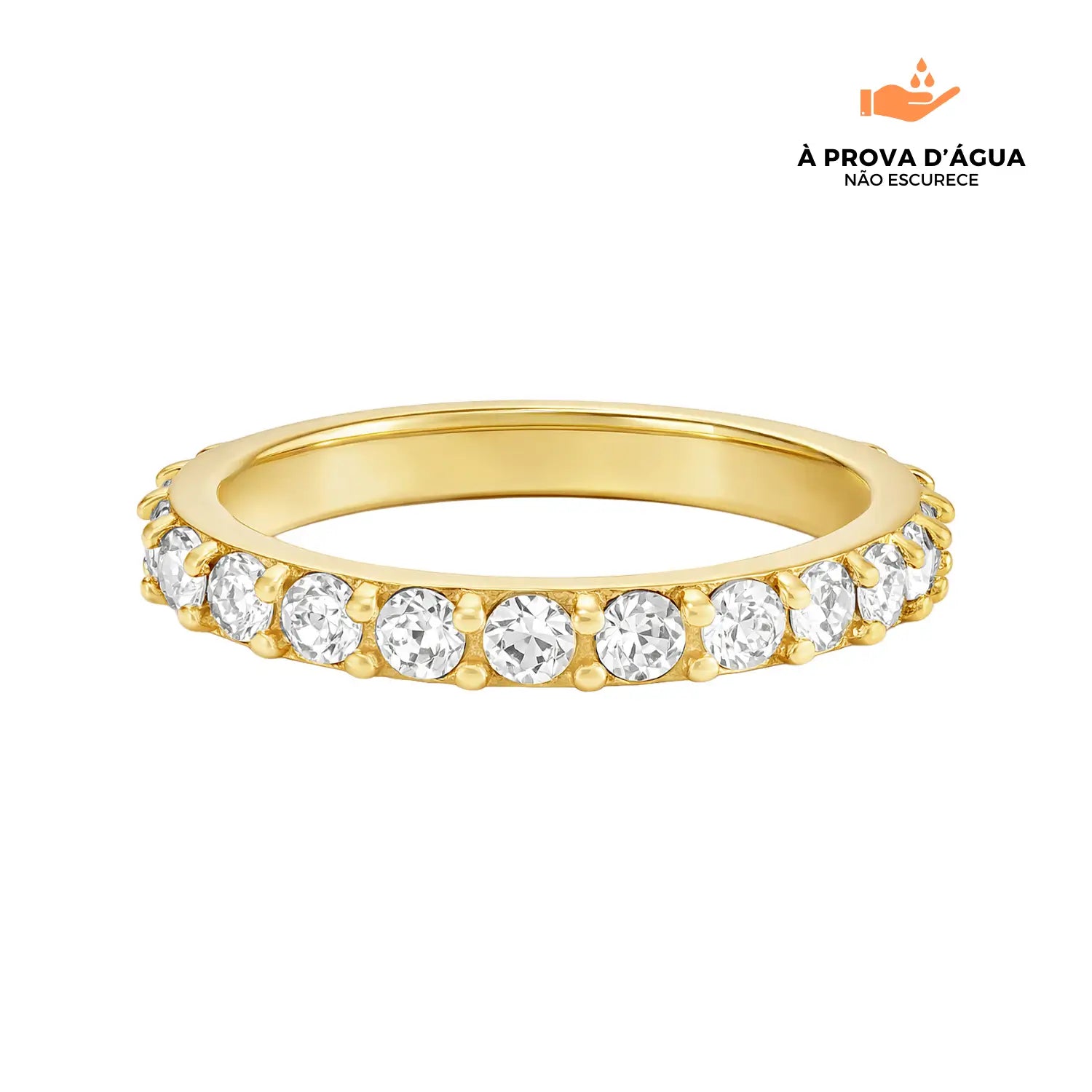 Anel Aparador Bela Banhado em Ouro 18k