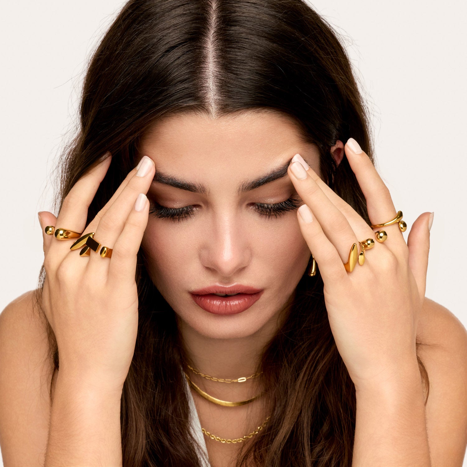 Anel Atenas Banhado em Ouro 18k