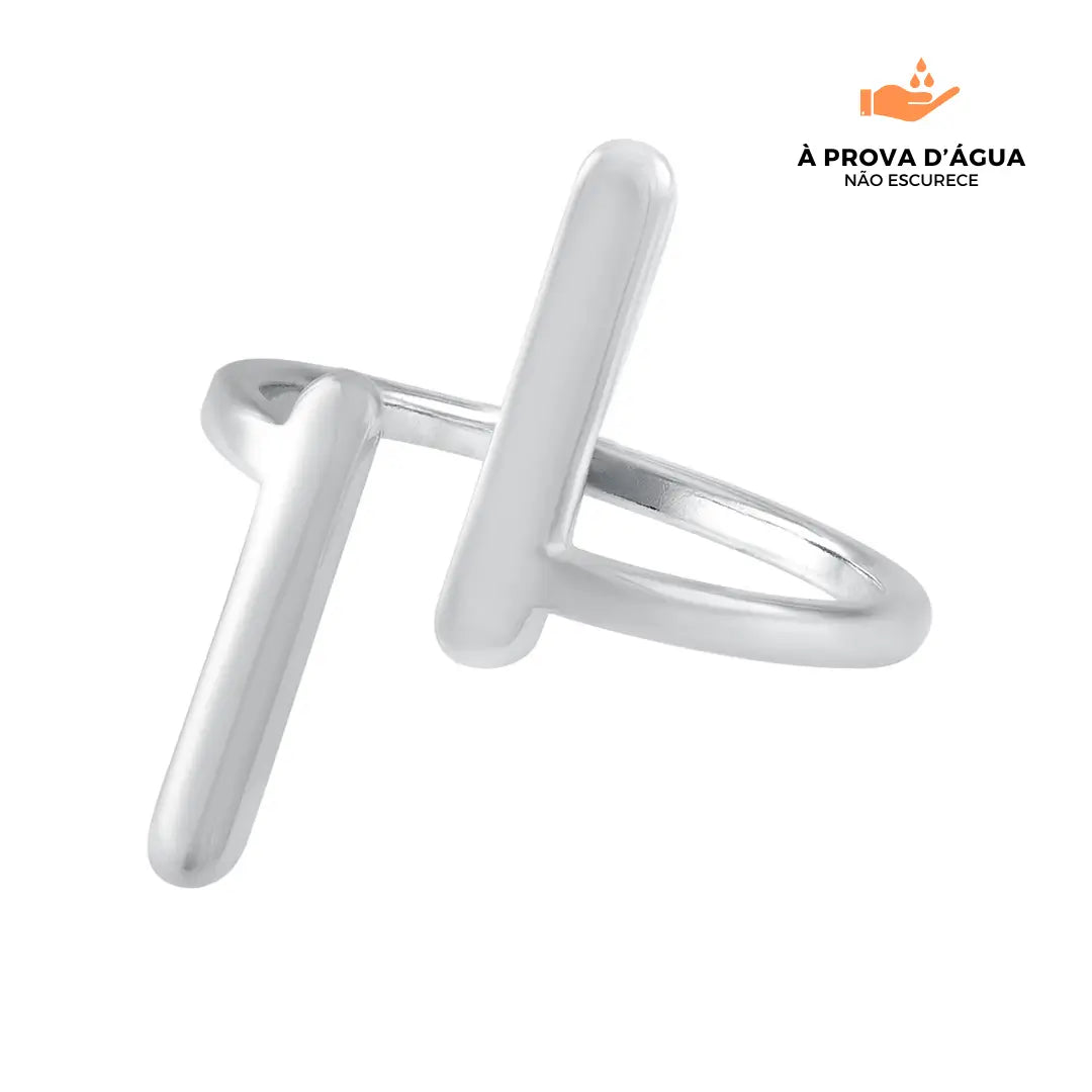 Anel Palermo Regulável Banhado Prata