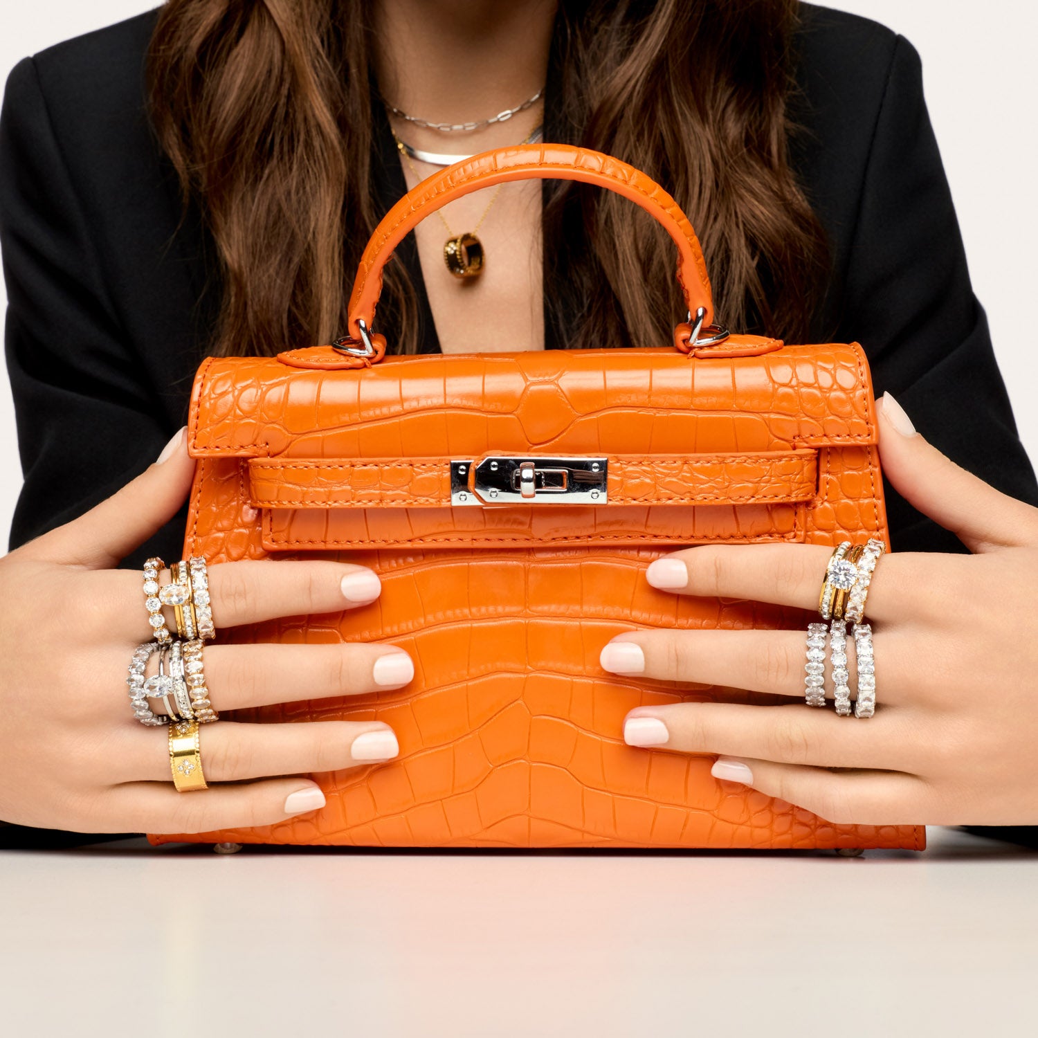 Anel Riviera Moderna Banhado em Prata