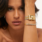 Bracelete Riviera Capri Regulável Banhado em Ouro 18k