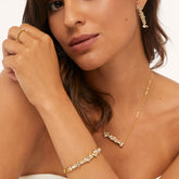 Bracelete Riviera Capri Regulável Banhado em Ouro 18k