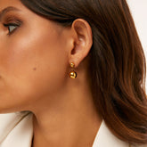 Brincos Dois Pontos Banhados em Ouro 18k