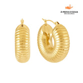 Brincos Maré Banhados em Ouro 18k