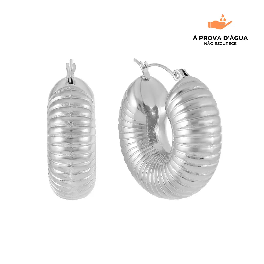 Brincos Maré Banhado em Prata