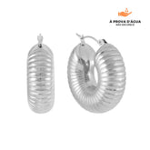 Brincos Maré Banhado em Prata