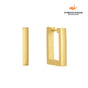 Brincos Retangular Trina Banhados em Ouro 18k
