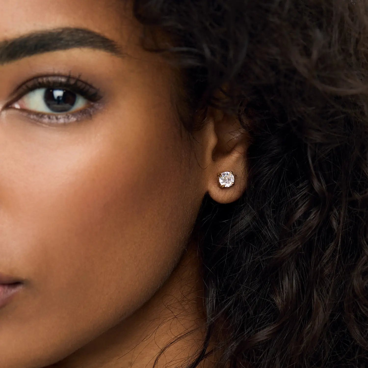 Brincos Solitário Banhados em Ouro 18k