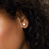 Brincos Solitário Banhados em Ouro 18k