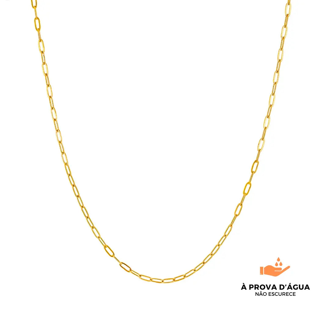 Colar Elos Banhado em Ouro 18k