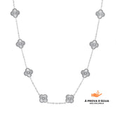 Colar Trevo Prata Banhado em Prata