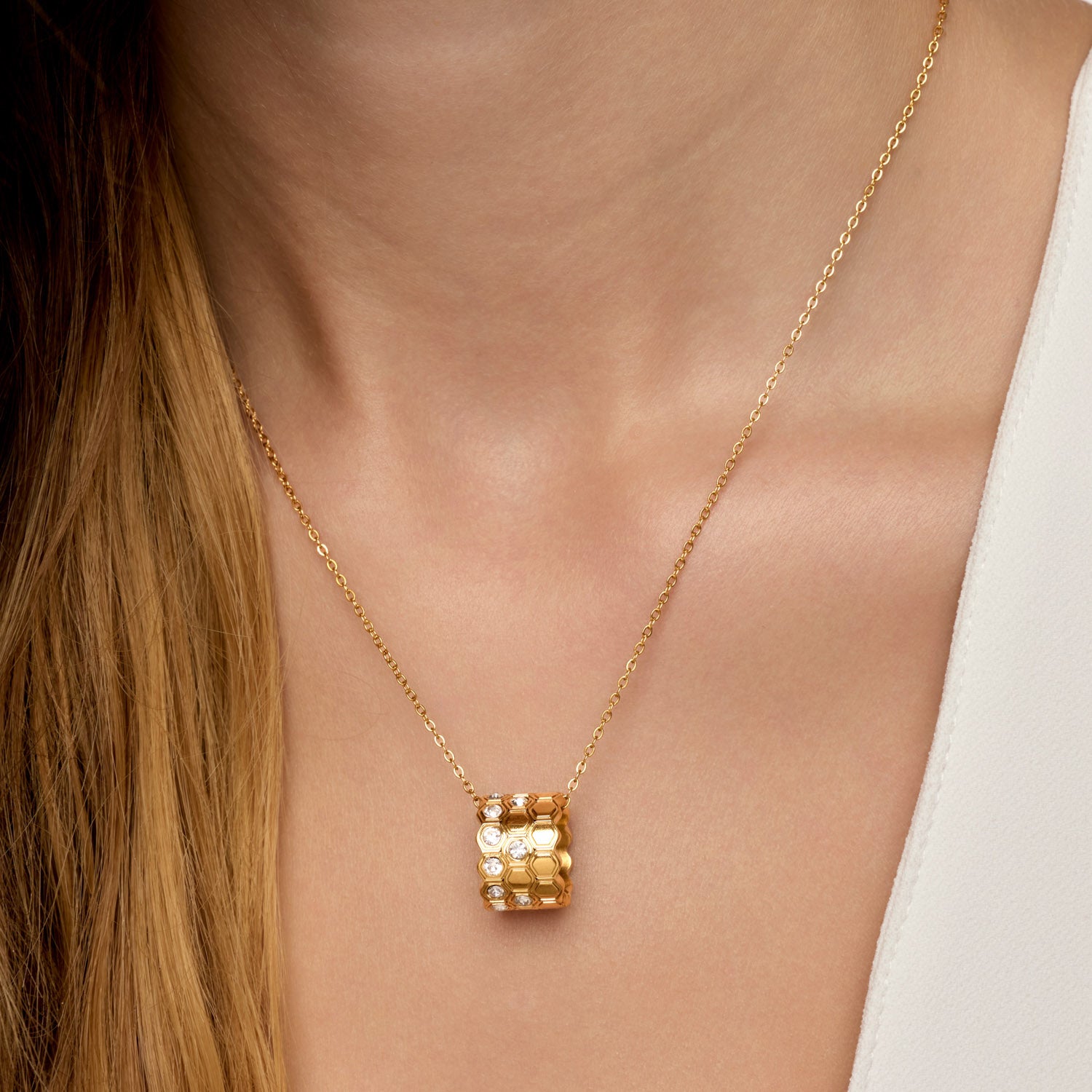 Colar Triplo Kaena Banhado em Ouro 18k