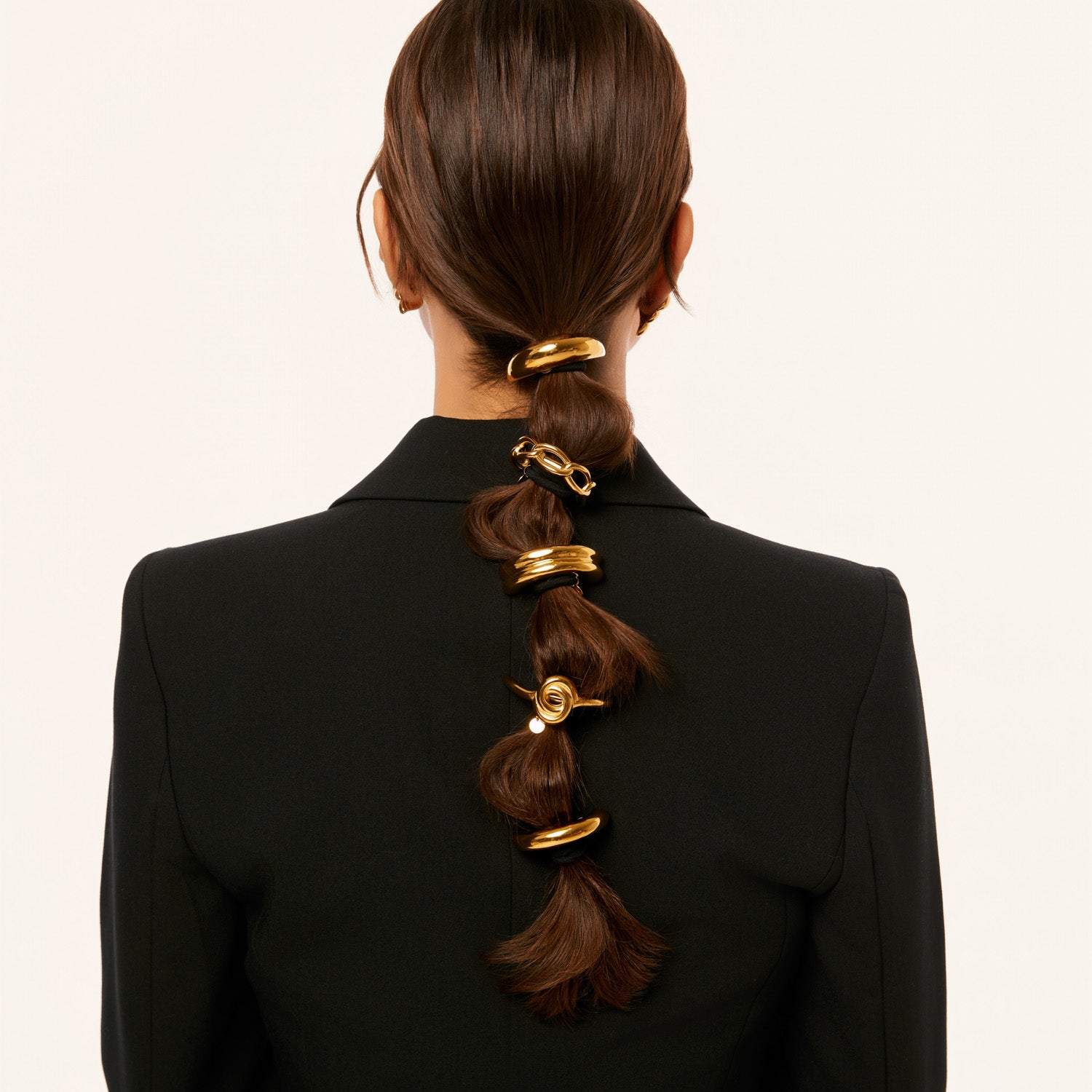 Elástico Duplo Glamour Banhado em Ouro 18k
