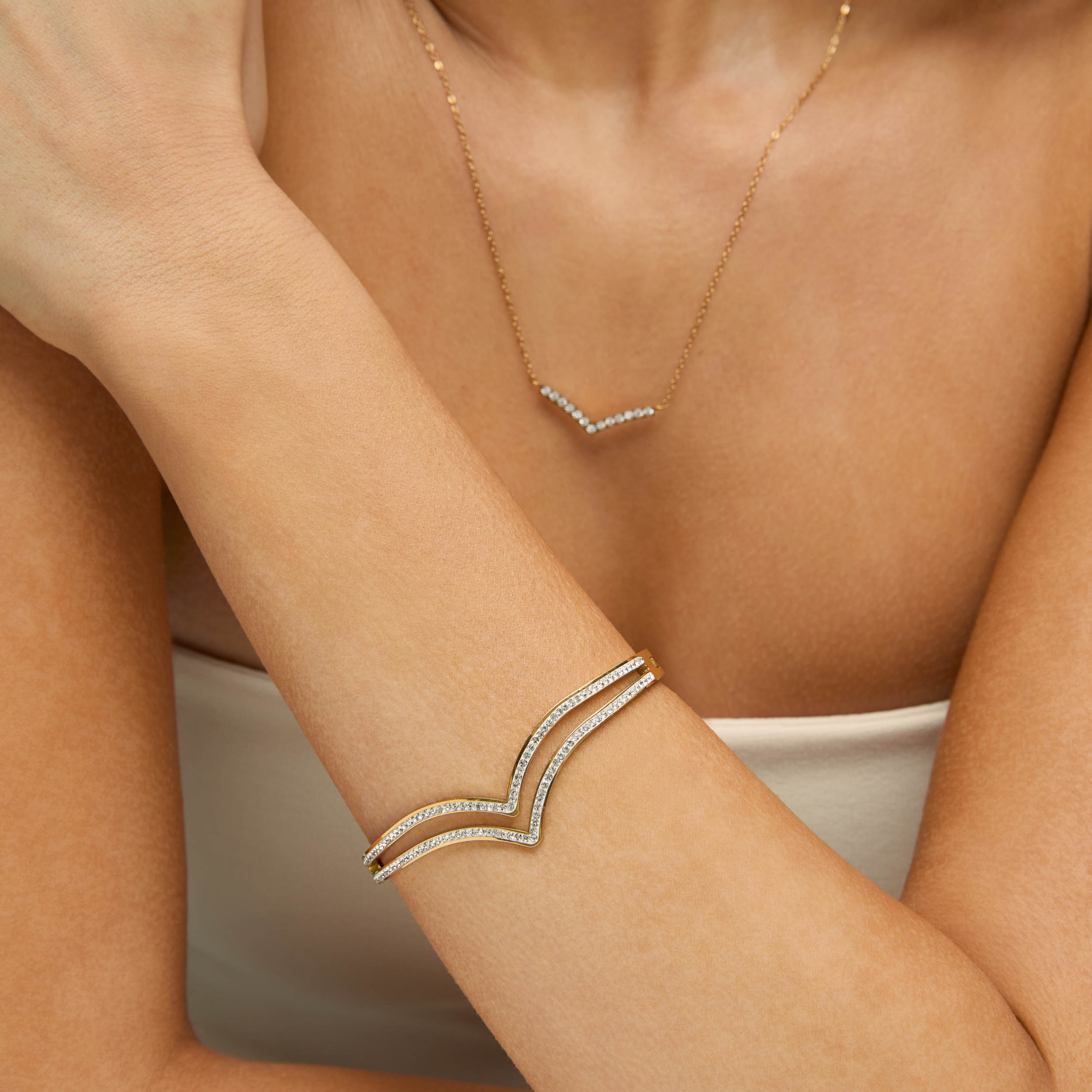 Bracelete Diadema Banhado em Ouro 18k