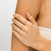 Anel Diadema Slim Banhado em Ouro 18k