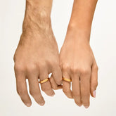 Par de Alianças Clássica Banhadas em Ouro 18k