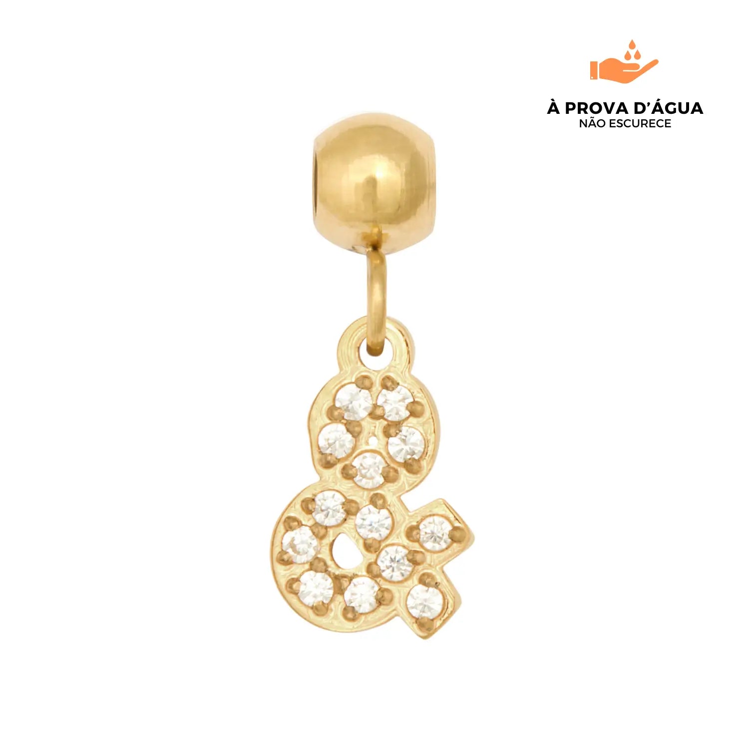 Pingente "&" Banhado em Ouro 18k
