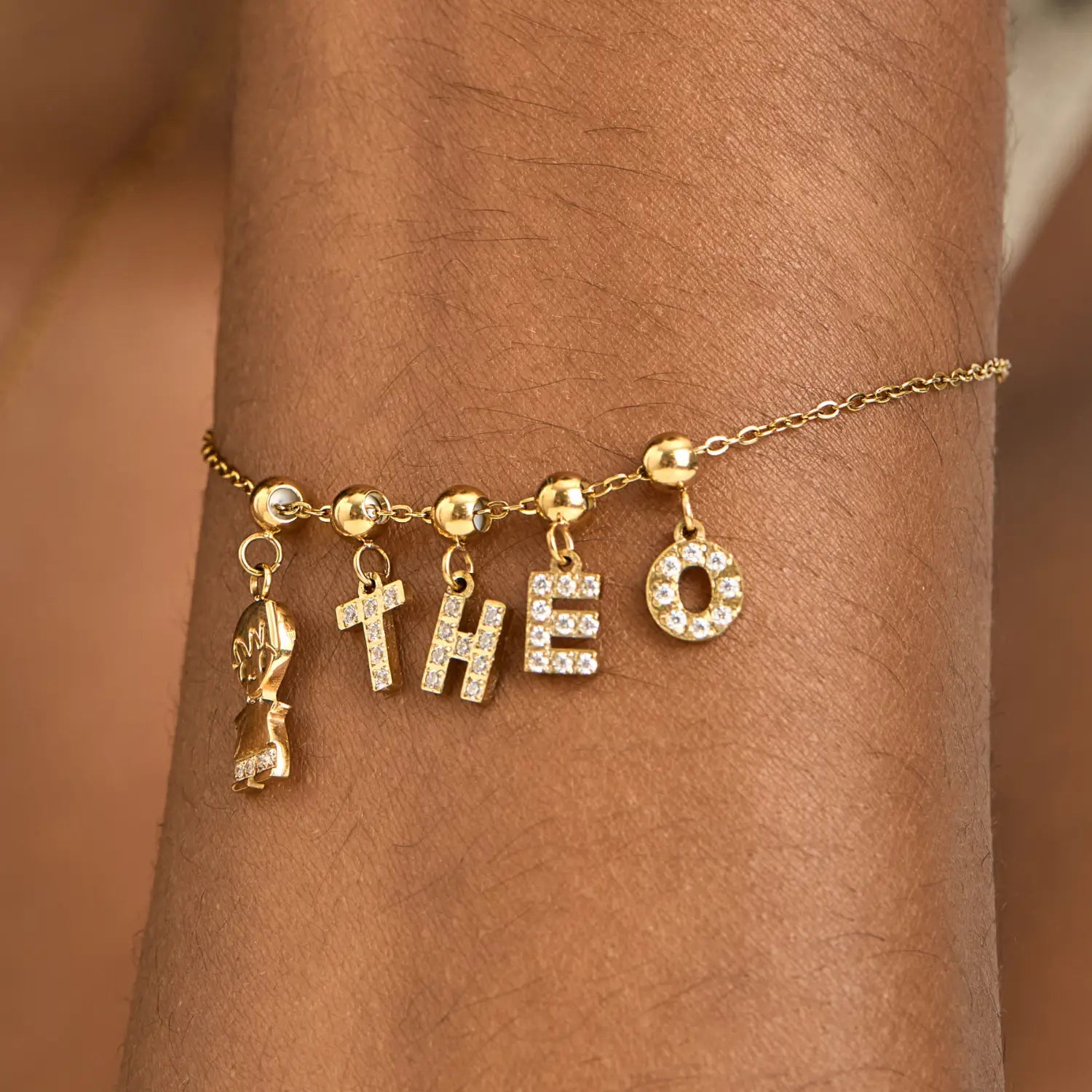 Pingente Inicial E Banhado em Ouro 18k