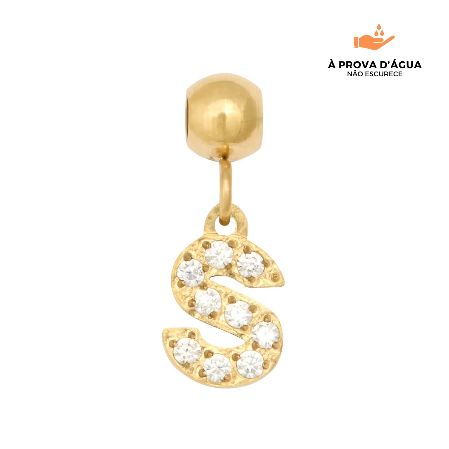 Pingente Inicial S Banhado em Ouro 18k