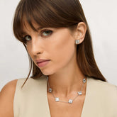 Brincos de Trevo Banhado em Prata