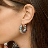 Brincos Maré Banhado em Prata