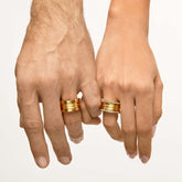 Anel Pedra Luca Slim Banhado em Ouro 18k