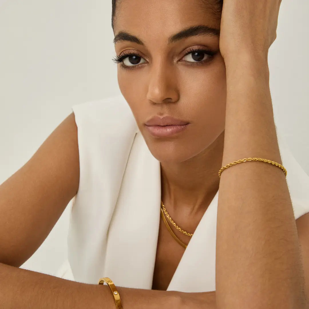 Pulseira de Rede Baiana Banhada em Ouro 18k