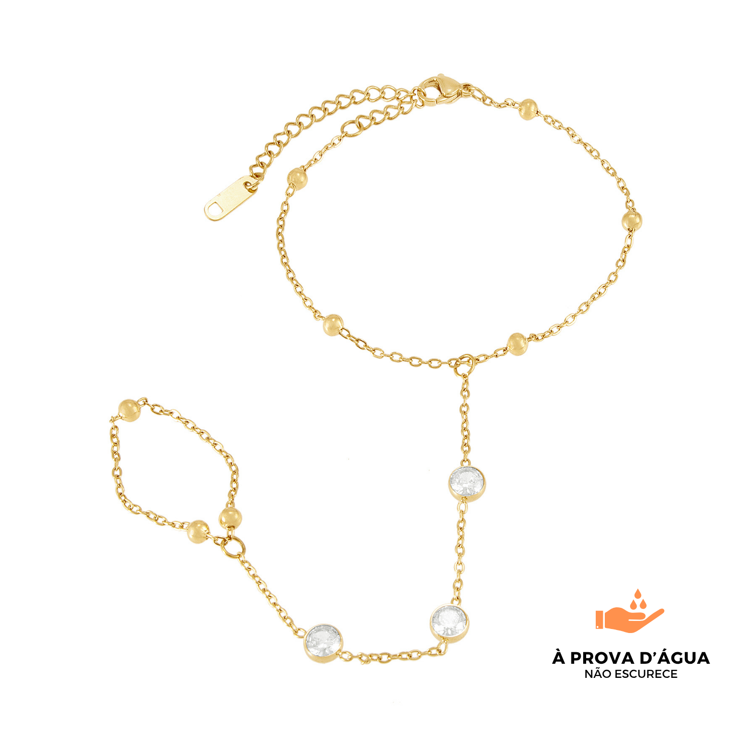 Pulseira de Mão Bali Banhado em Ouro 18k