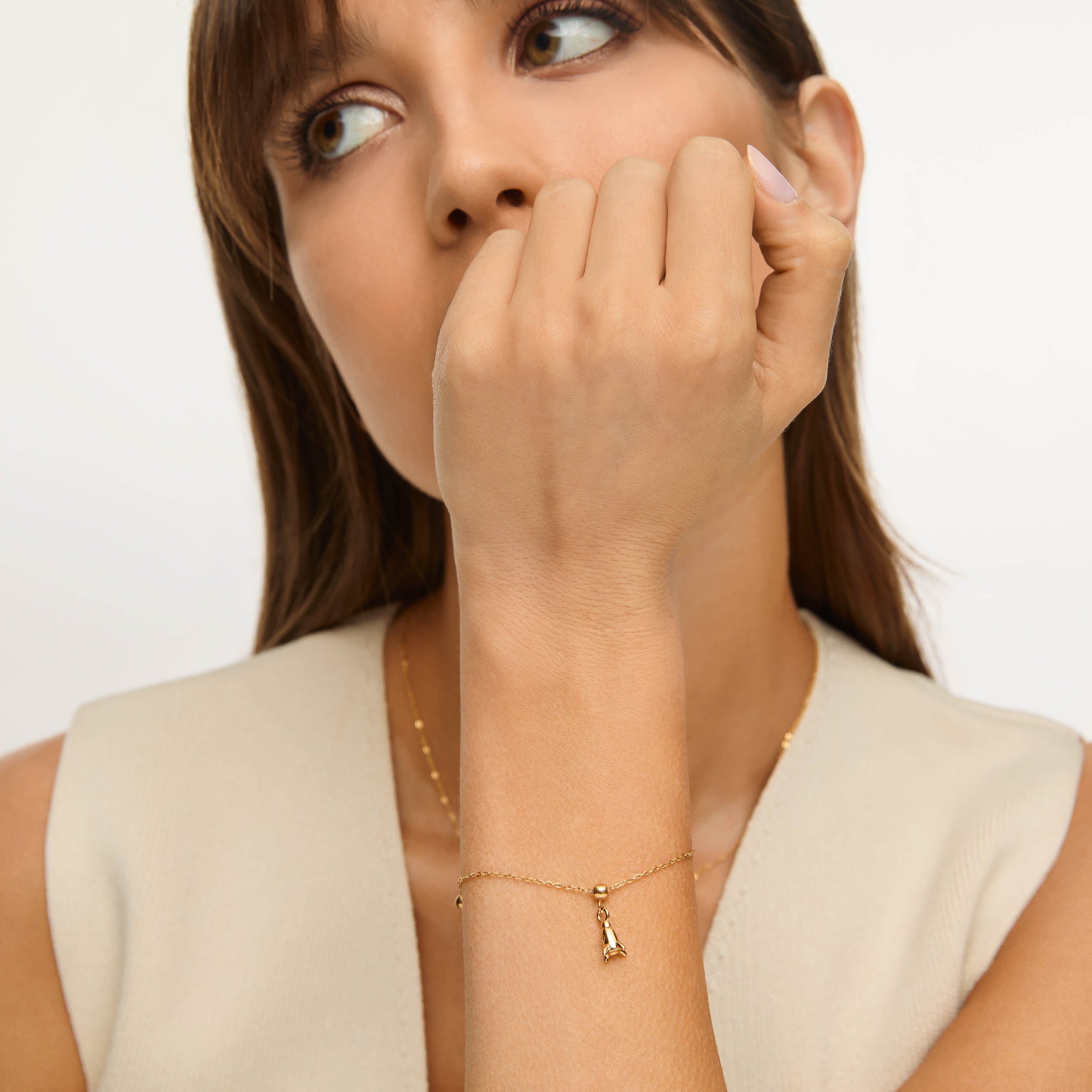 Pingente Foguete Banhado em Ouro 18k