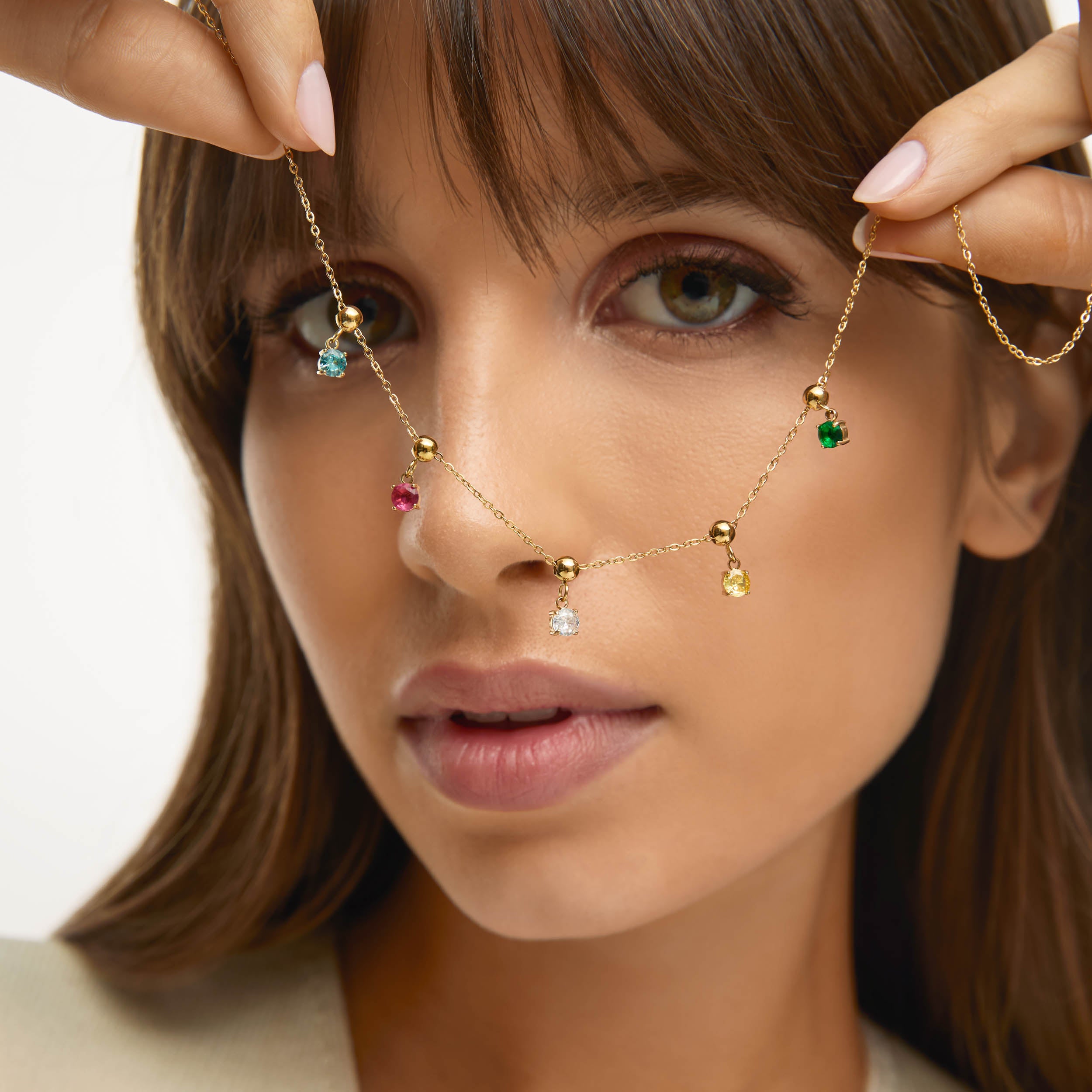 Pingente Ponto de Luz Turquesa Banhado em Ouro 18k