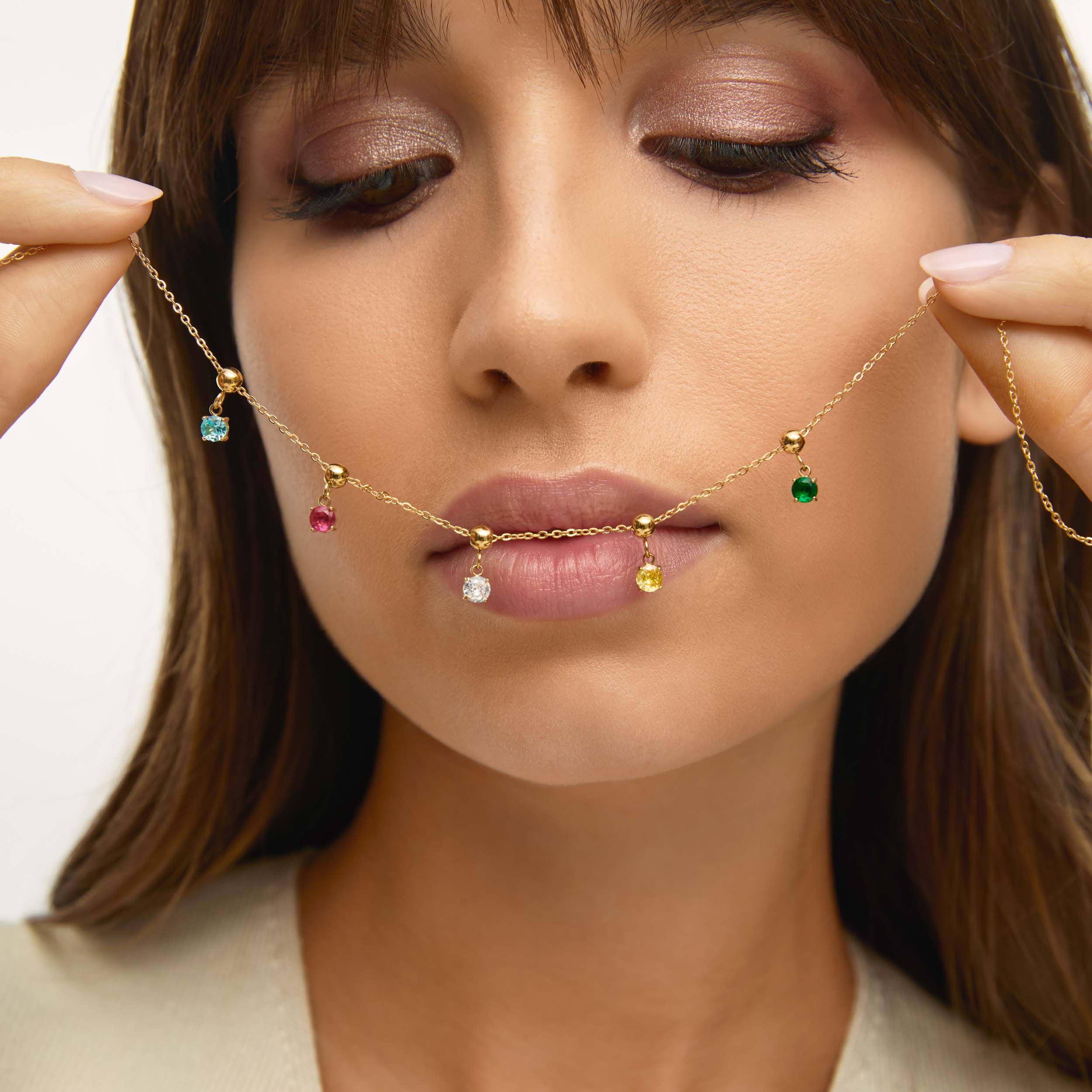 Pingente Ponto de Luz Turquesa Banhado em Ouro 18k