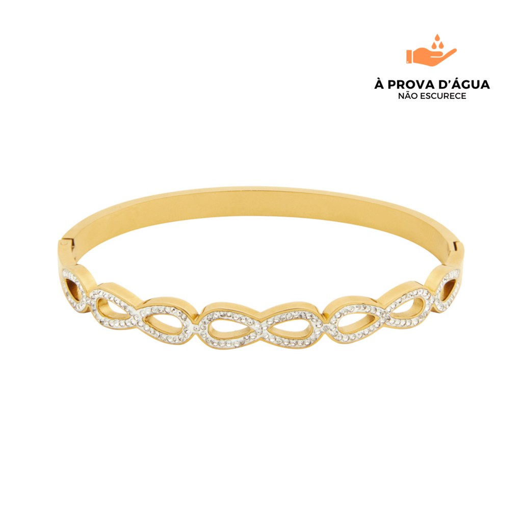 Bracelete Infinito Banhado em Ouro 18k