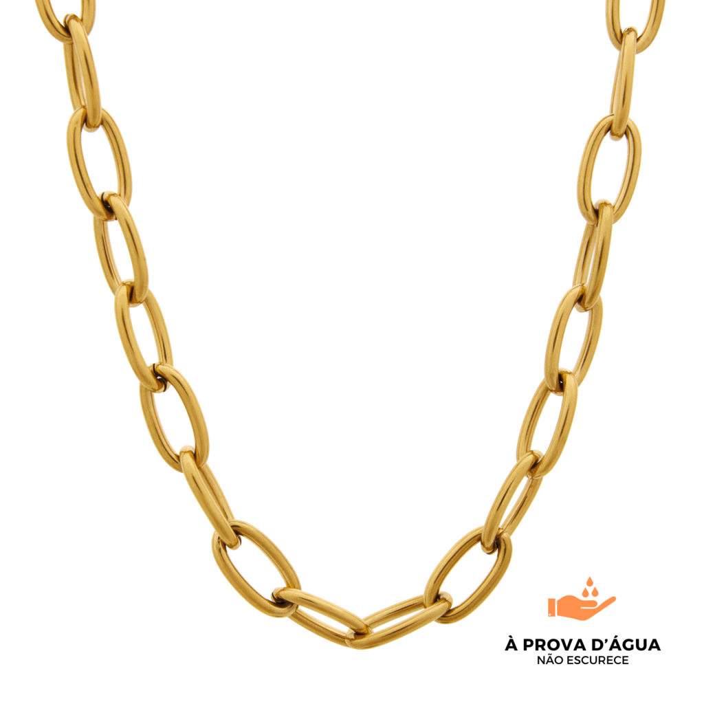 Colar de Elos Paola Banhado em Ouro 18k