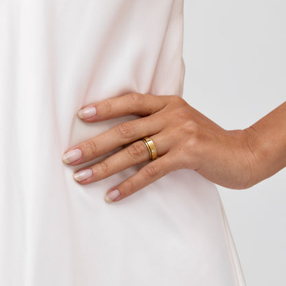 Par de Alianças Glamour Banhado em Ouro 18k