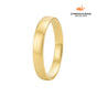 Aliança Clássica 4MM Banhada em Ouro 18k