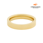 Aliança Moderna 4MM Banhada em Ouro 18k