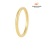 Aliança Clássica 2MM Banhada em Ouro 18k