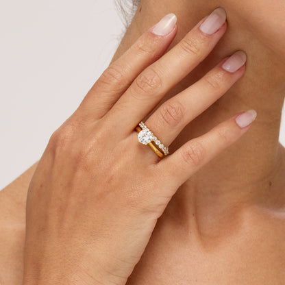 Anel Aparador Bela Banhado em Ouro 18k