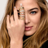 Anel Aparador Bela Banhado em Ouro 18k