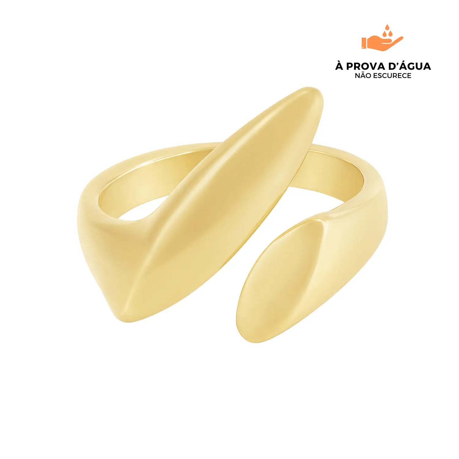 Anel Atenas Banhado em Ouro 18k