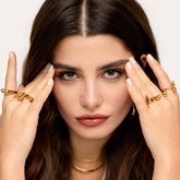 Anel Atenas Banhado em Ouro 18k