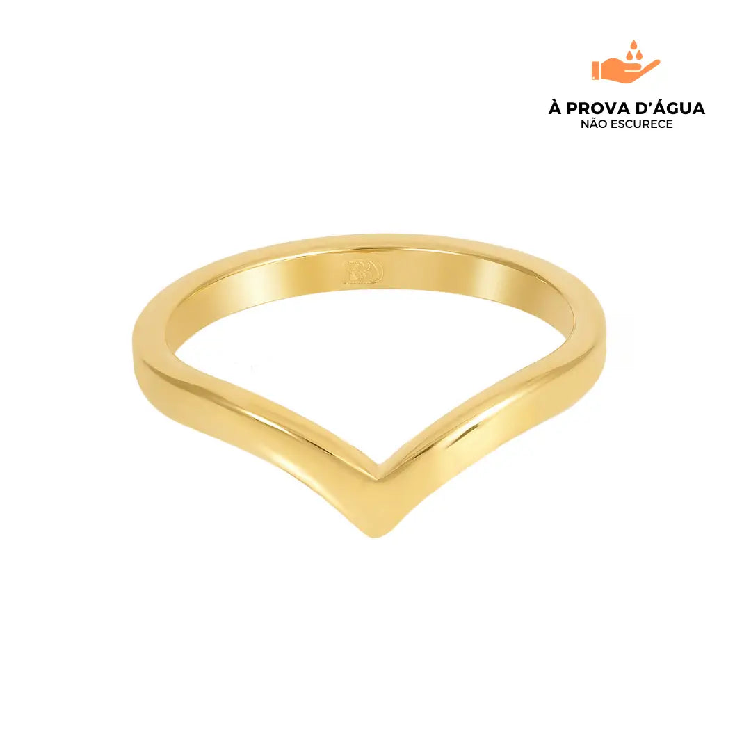 Anel Diadema Slim Banhado em Ouro 18k