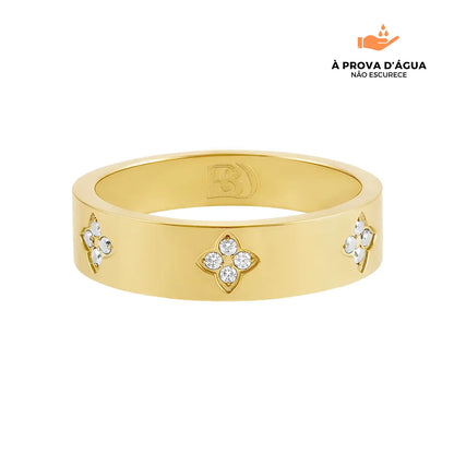 Anel Florenza Banhado em Ouro 18k