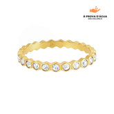 Anel Kaena Glamour Banhado em Ouro 18k