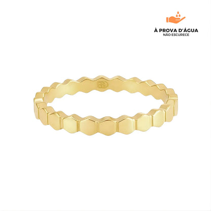 Anel Kaena Slim Banhado em Ouro 18k