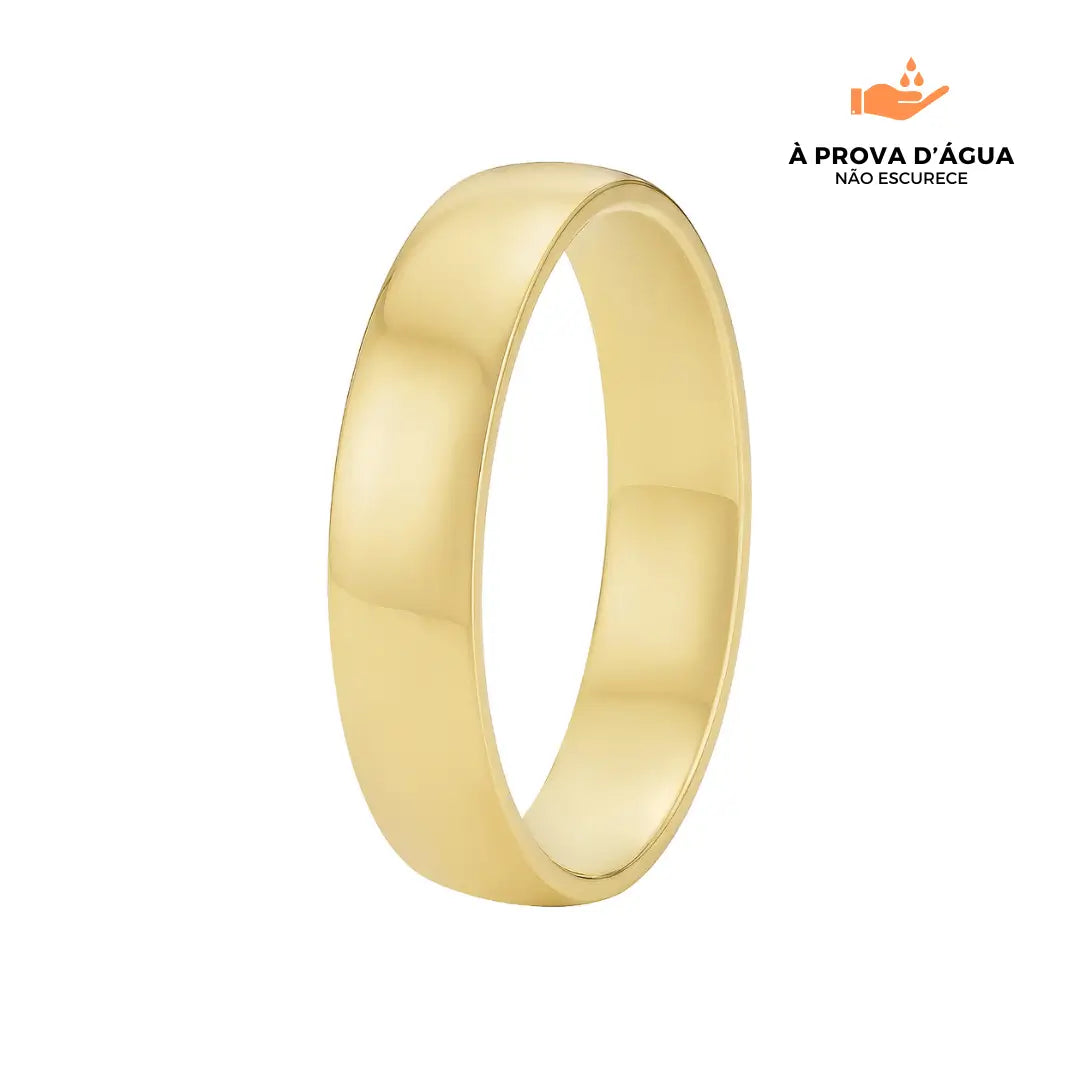 Aliança Clássica Banhada em Ouro 18k