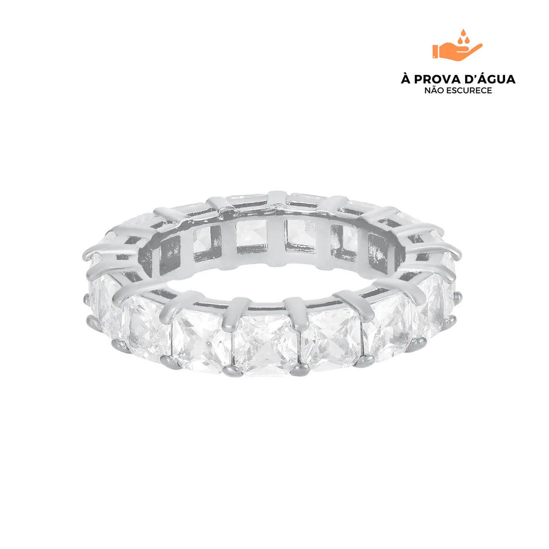 Anel Queen Banhado em Prata