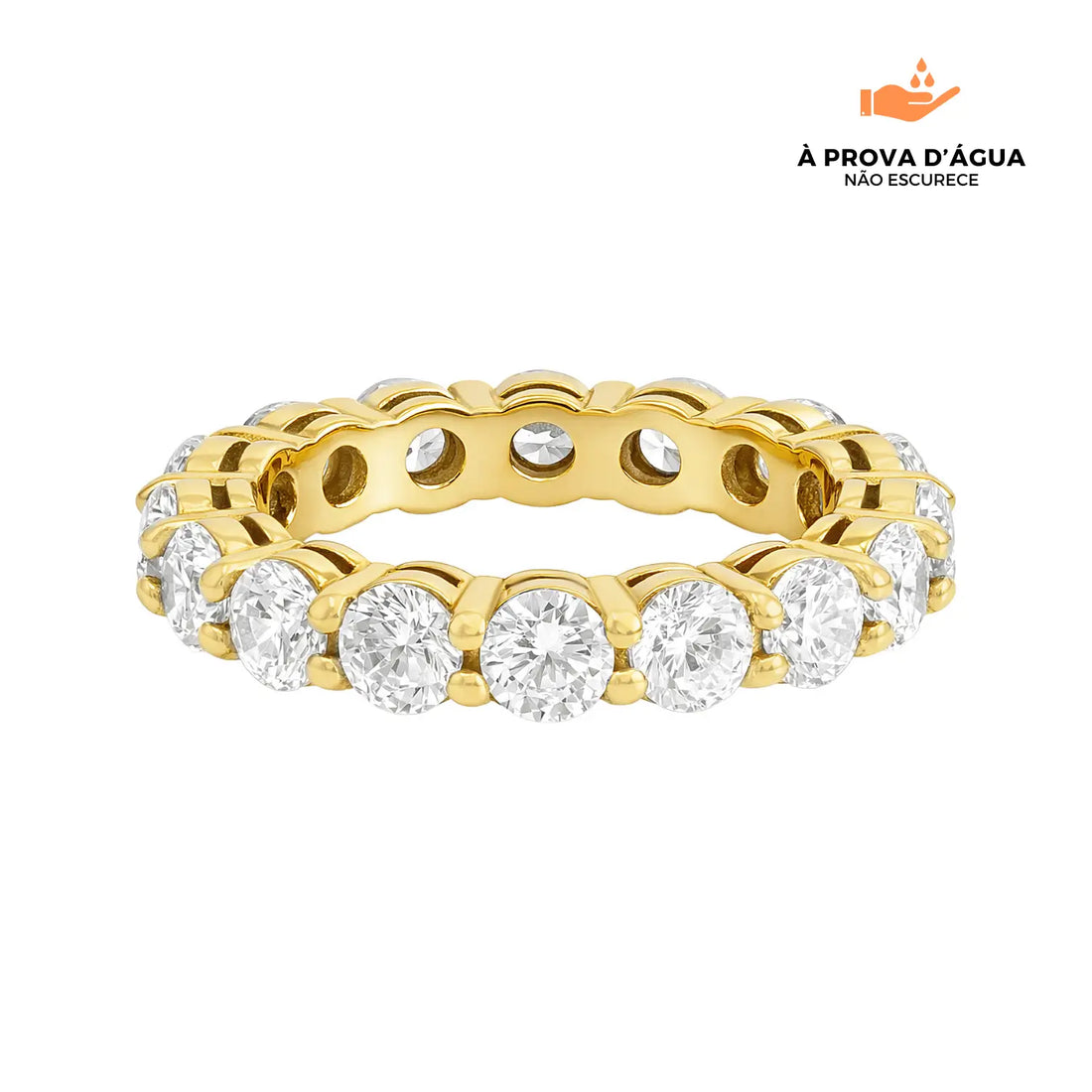 Anel Riviera Classic Banhado em Ouro 18k